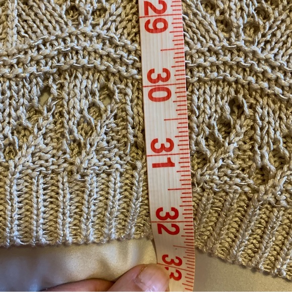 Crochet Cardigan, open, no buttons. Long length. Size& care tags missin… - Picture 5 of 6